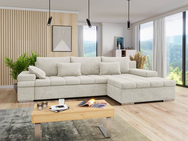 Naoma 4-sits Bäddsoffa divan höger med förvaring - Möbler - Soffa - Bäddsoffa