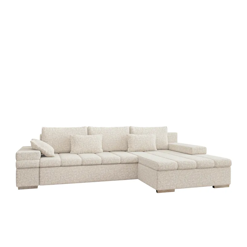 Naoma 4-sits Bäddsoffa divan höger med förvaring, undefined