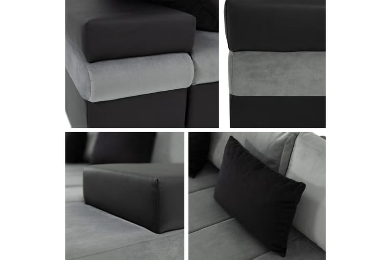 Naoma Bäddsoffa m. Divan 3-sits - Svart - Möbler - Soffa - Bäddsoffa