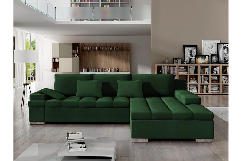 Naoma Bäddsoffa m. Divan 3-sits - Svart - Möbler - Soffa - Bäddsoffa