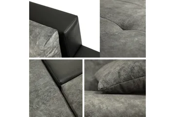 Naoma Bäddsoffa m. Divan 3-sits - Svart/Brun - Möbler - Soffa - Bäddsoffa
