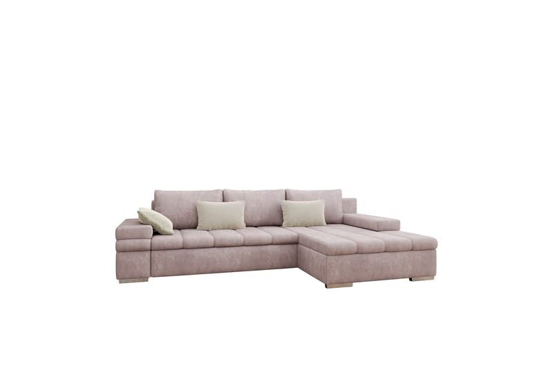 Naoma Bäddsoffa med Divan 4-sits - Rosa - Möbler - Soffa - Bäddsoffa