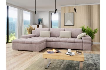 Naoma Bäddsoffa med Divan 4-sits - Rosa - Möbler - Soffa - Bäddsoffa