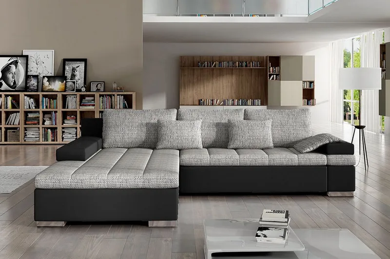 Naoma Divanbäddsoffa 310x175x83 cm - Grå - Möbler - Soffa - Bäddsoffa