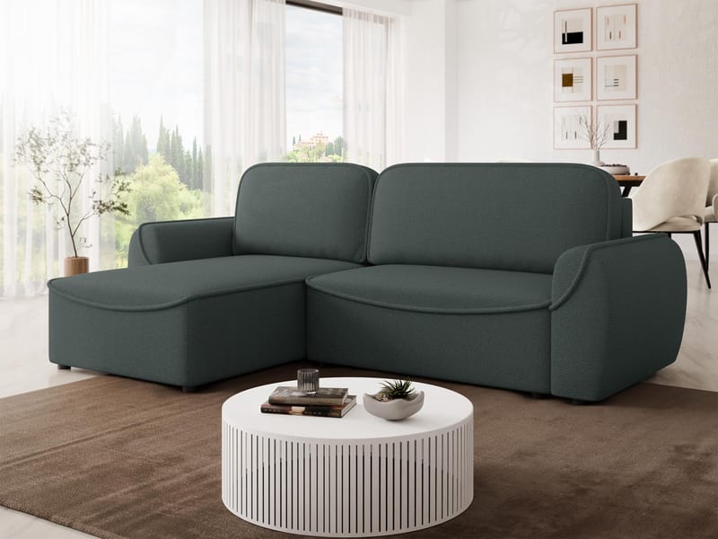 Navrel 3-sits Bäddsoffa med Divan och förvaring - Grå - Möbler - Soffa - Bäddsoffa