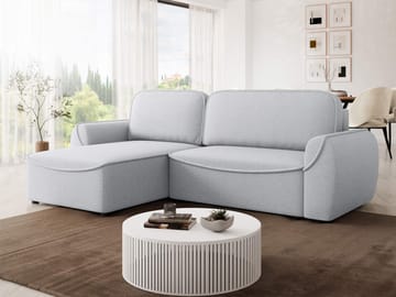 Navrel 3-sits Bäddsoffa med Divan och förvaring - Ljusgrå - Möbler - Soffa - Bäddsoffa