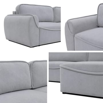 Navrel 3-sits Bäddsoffa med Divan och förvaring - Ljusgrå - Möbler - Soffa - Bäddsoffa