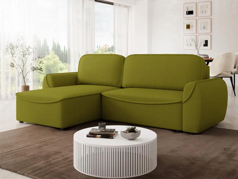 Navrel 3-sits Bäddsoffa med Divan och förvaring - Oliv - Möbler - Soffa - Bäddsoffa