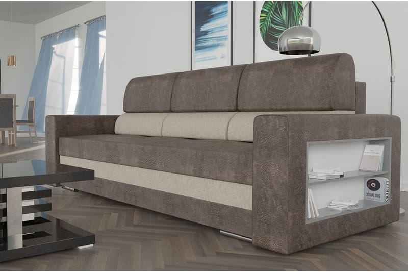 Nemo Bäddsoffa 236x92x88 cm - Brun/Grå - Möbler - Soffa - Bäddsoffa