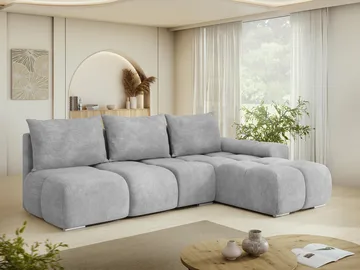 Nessa 4-sits Bäddsoffa divan höger med förvaring - grå - Möbler - Soffa - Bäddsoffa