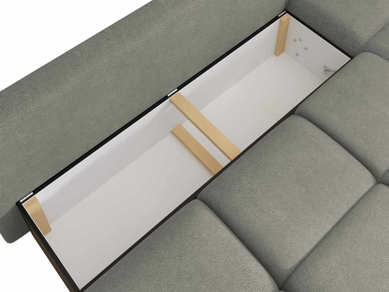 Nessa 4-sits Bäddsoffa divan vänster med förvaring - beige - Möbler - Soffa - Bäddsoffa