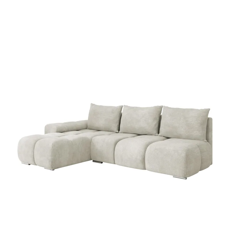 Nessa 4-sits Bäddsoffa divan vänster med förvaring, beige