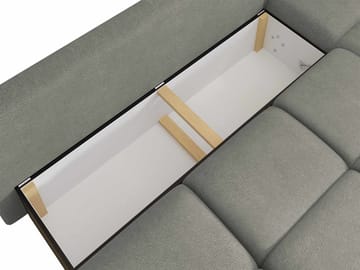 Nessa 4-sits Bäddsoffa divan vänster med förvaring - grå - Möbler - Soffa - Bäddsoffa