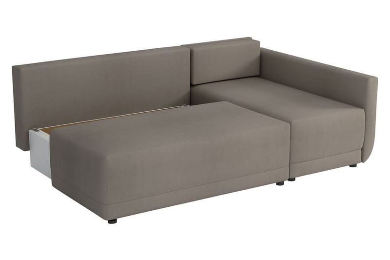 Nestor Hörnsoffa Höger LED-belysning - Grå - Möbler - Soffa - Bäddsoffa