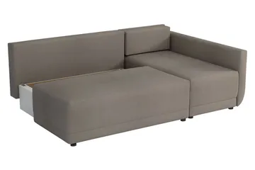 Nestor Hörnsoffa Höger LED-belysning - Grå - Möbler - Soffa - Bäddsoffa