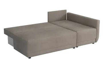 Nestor Hörnsoffa Vänster LED-belysning - Grå - Möbler - Soffa - Bäddsoffa