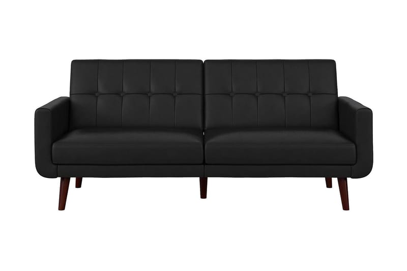 Nola 3-sits Bäddsoffa Konstläder/Svart - Dorel Home - Möbler - Soffa - Bäddsoffa - Längsbäddad bäddsoffa