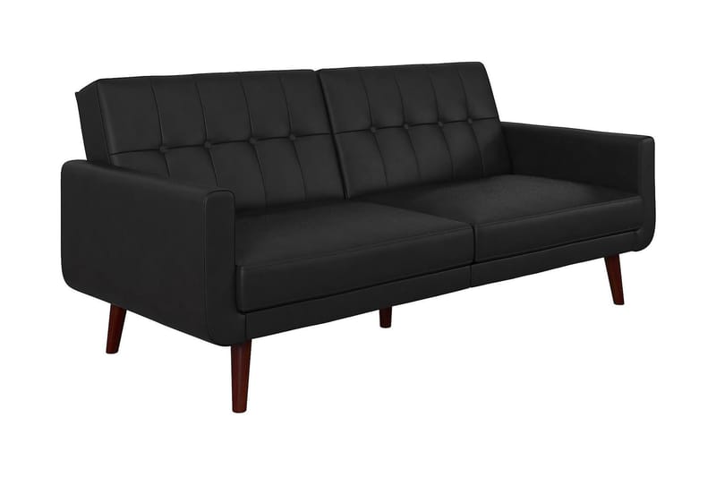 Nola 3-sits Bäddsoffa Konstläder/Svart - Dorel Home - Möbler - Soffa - Bäddsoffa - Längsbäddad bäddsoffa