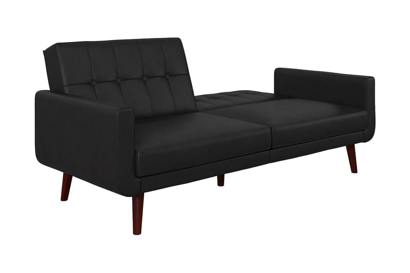 Nola 3-sits Bäddsoffa Konstläder/Svart - Dorel Home - Möbler - Soffa - Bäddsoffa - Längsbäddad bäddsoffa