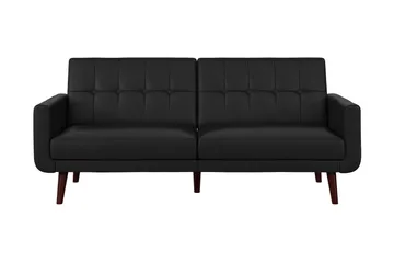 Nola 3-sits Bäddsoffa Konstläder/Svart - Dorel Home - Möbler - Soffa - Bäddsoffa - Längsbäddad bäddsoffa
