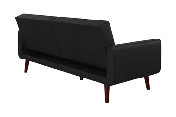 Nola 3-sits Bäddsoffa Konstläder/Svart - Dorel Home - Möbler - Soffa - Bäddsoffa - Längsbäddad bäddsoffa