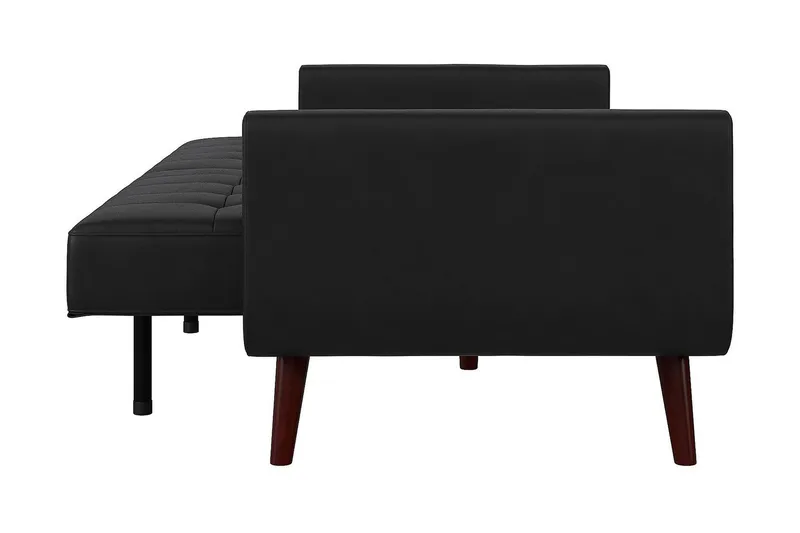 Nola 3-sits Bäddsoffa Konstläder/Svart - Dorel Home - Möbler - Soffa - Bäddsoffa - Längsbäddad bäddsoffa