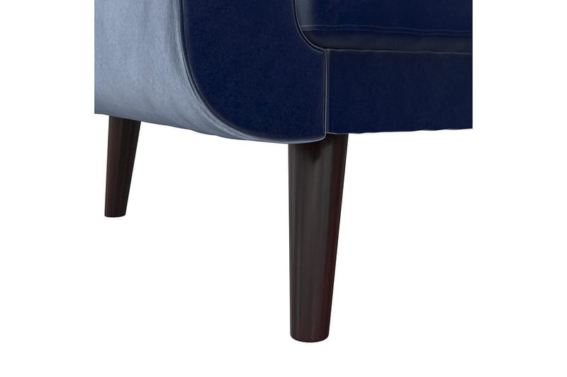 Nola 3-sits Bäddsoffa Sammet/Blå - Dorel Home - Möbler - Soffa - Bäddsoffa - Längsbäddad bäddsoffa