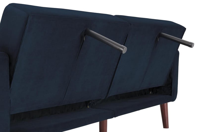 Nola 3-sits Bäddsoffa Sammet/Blå - Dorel Home - Möbler - Soffa - Bäddsoffa - Längsbäddad bäddsoffa