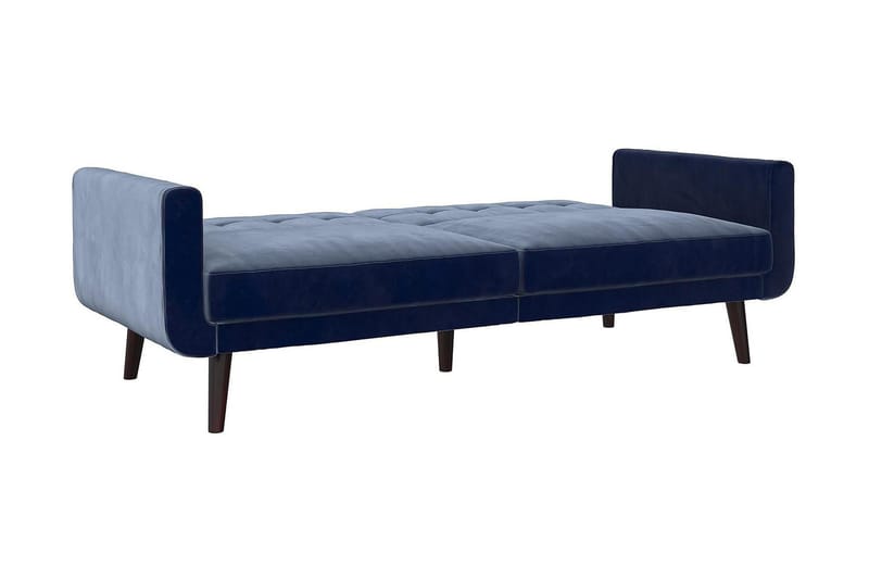 Nola 3-sits Bäddsoffa Sammet/Blå - Dorel Home - Möbler - Soffa - Bäddsoffa - Längsbäddad bäddsoffa