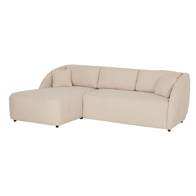 Norrby 3-sits Vänstervänd Längsbäddad Bäddsoffa 142.5x224 cm i Tyg, Beige