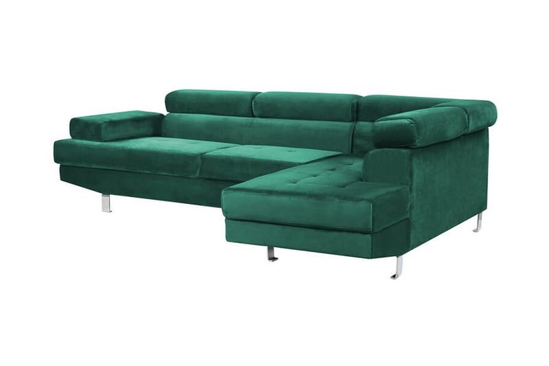 Norreia 5-sits Hörnbäddsoffa Vänster - Sammet/Grön - Möbler - Soffa - Bäddsoffa