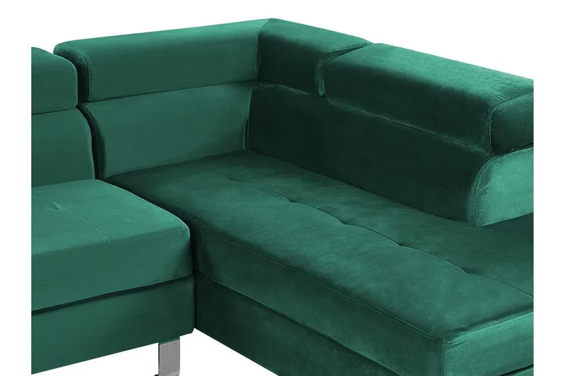 Norreia 5-sits Hörnbäddsoffa Vänster - Sammet/Grön - Möbler - Soffa - Bäddsoffa