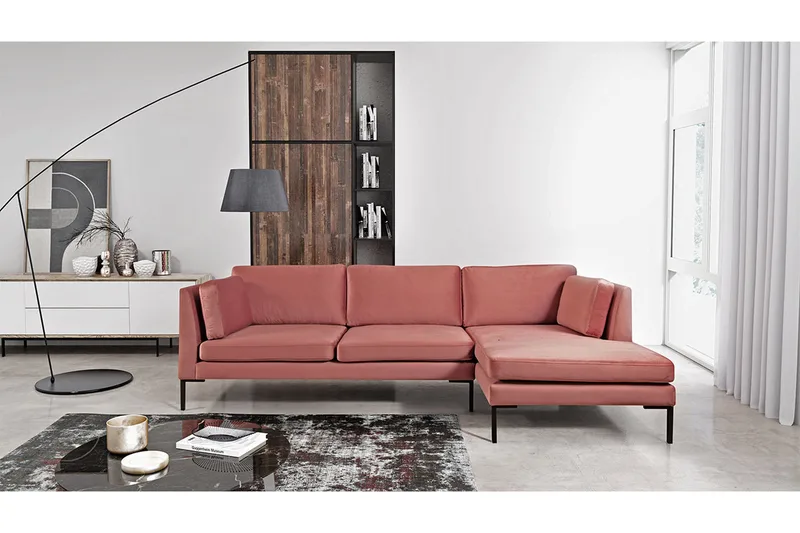Ocean Hörnsoffa Vänster - Rosa - Möbler - Soffa - Bäddsoffa