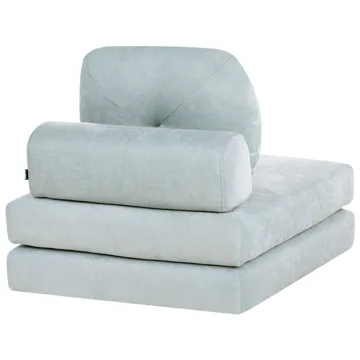 Olden 1-sits Framåtbäddad Fällbar Bäddsoffa 81x182 cm i Chenille - Blå - Möbler - Soffa - Bäddsoffa - Bäddsoffa framåtbäddad