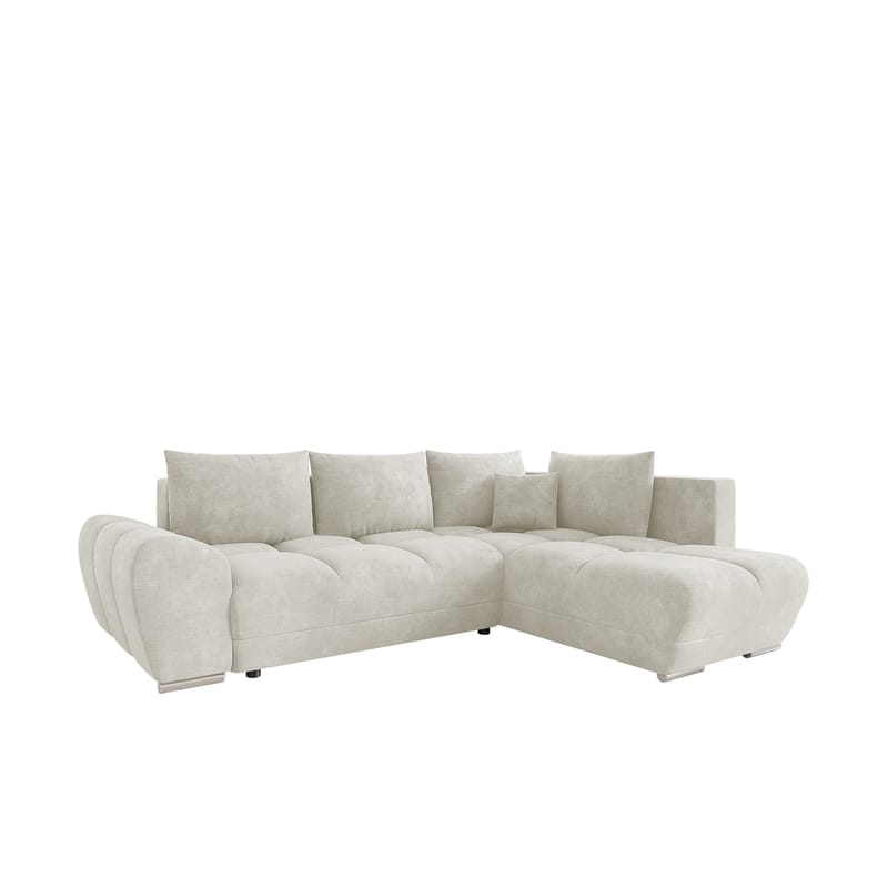 Ostra 4-sits Bäddsoffa divan höger med förvaring - Beige - Möbler - Soffa - Bäddsoffa