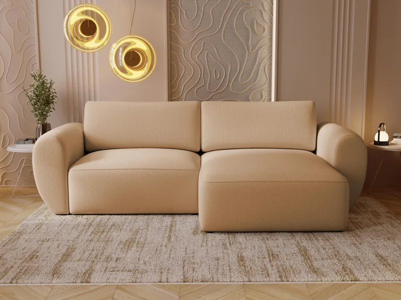 Osvar 3-sits Bäddsoffa med Divan Höger och Förvaring - Mörkbeige - Möbler - Soffa - Bäddsoffa