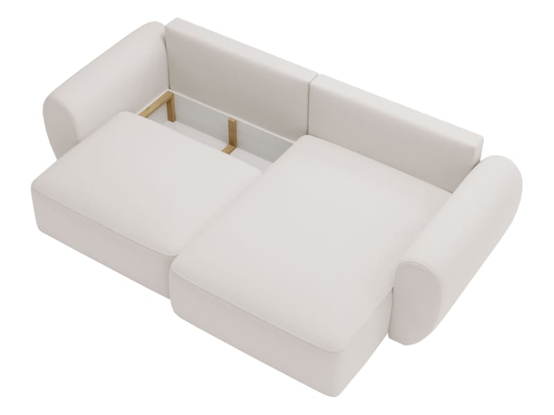 Osvar 3-sits Bäddsoffa med Divan Höger och Förvaring - Vit - Möbler - Soffa - Bäddsoffa