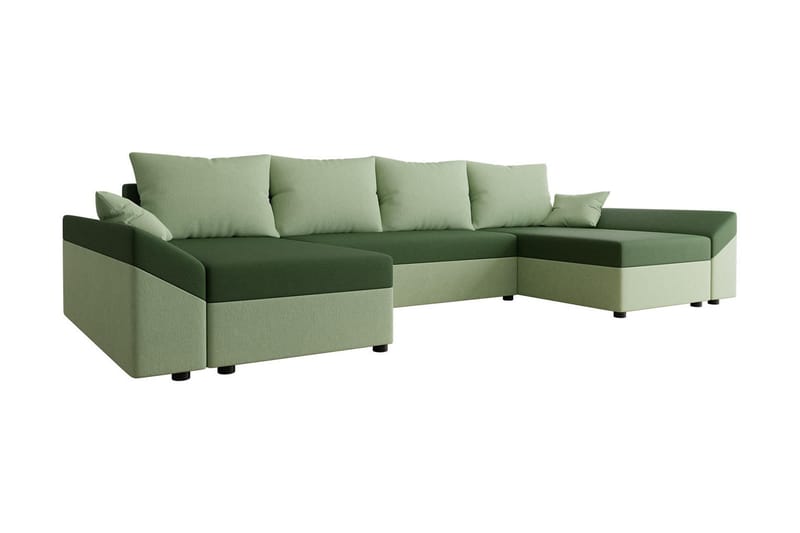 Ovadia 5-sits Bäddsoffa - Grön - Bäddsoffa - Bäddsoffa divan - Sammetssoffa