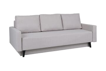 Oviedo 3-sits Bäddsoffa med Förvaring 95x215 cm i Tyg - Grå - Möbler - Soffa - Bäddsoffa