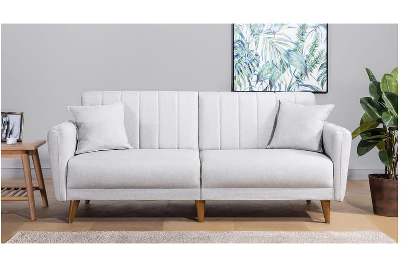 Pattyn Bäddsoffa i Tyg med Träben - Beige - Möbler - Soffa - Bäddsoffa