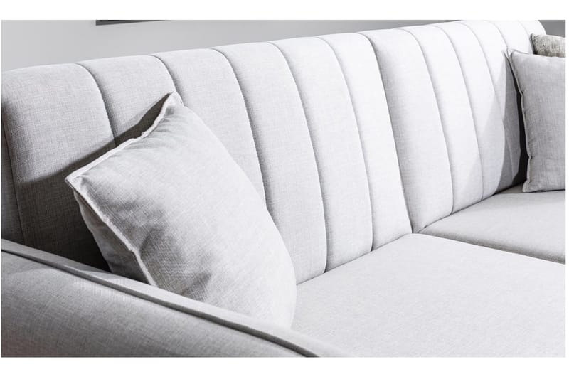 Pattyn Bäddsoffa i Tyg med Träben - Beige - Möbler - Soffa - Bäddsoffa