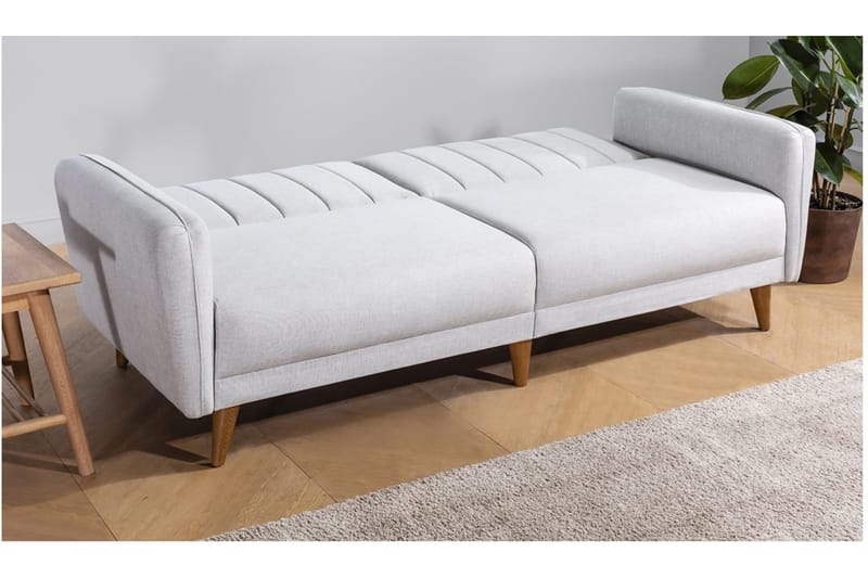 Pattyn Bäddsoffa i Tyg med Träben - Beige - Möbler - Soffa - Bäddsoffa