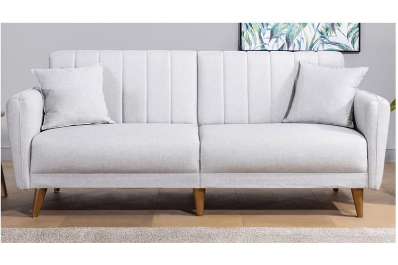 Pattyn Bäddsoffa i Tyg med Träben - Beige - Möbler - Soffa - Bäddsoffa