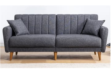 Pattyn Bäddsoffa i Tyg med Träben - Grå - Möbler - Soffa - Bäddsoffa