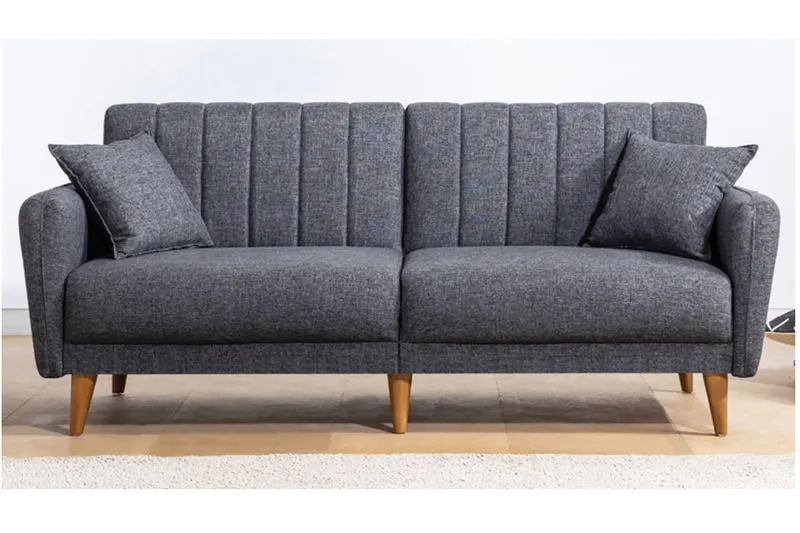 Pattyn Bäddsoffa i Tyg med Träben - Grå - Möbler - Soffa - Bäddsoffa