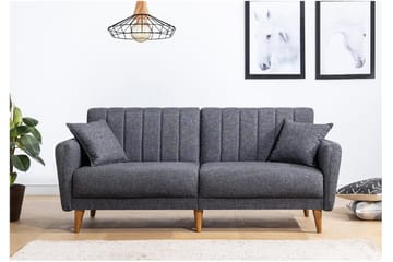 Pattyn Bäddsoffa i Tyg med Träben - Grå - Möbler - Soffa - Bäddsoffa