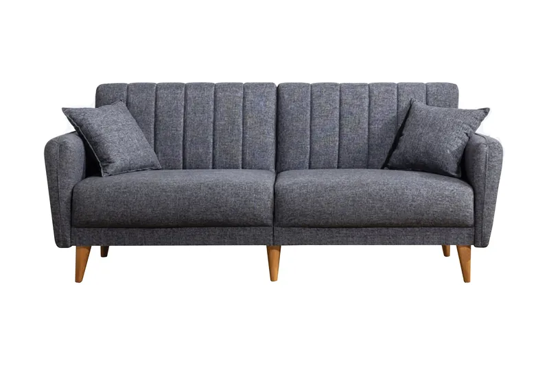 Pattyn Bäddsoffa i Tyg med Träben, Grå