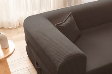 Pento L-formad Hörnbäddsoffa 190x280 cm i Tyg - Brun - Möbler - Soffa - Bäddsoffa