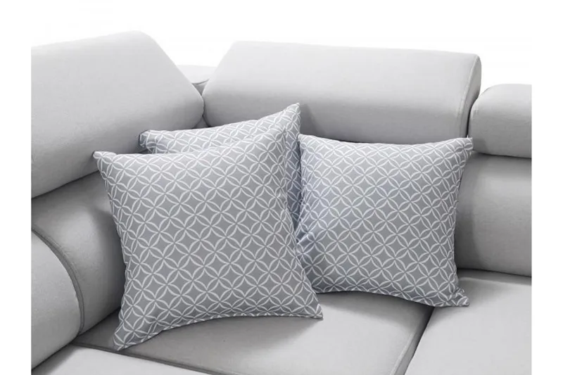 Perseo Divanbäddsoffa 358x282x95 cm LED-belysning - Grå/Vit - Möbler - Soffa - Bäddsoffa