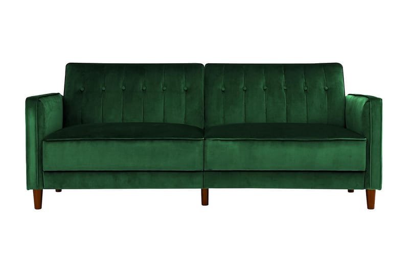 Pin Tufted 2-sits Bäddsoffa Sammet/Grön - Dorel Home - Bäddsoffa - Bäddsoffa 2 sits - Sammetssoffa